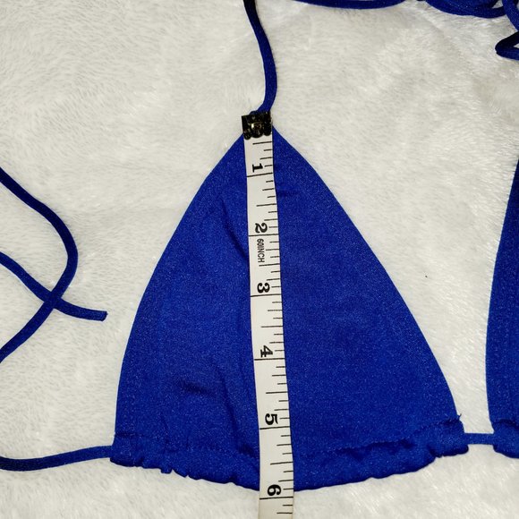 NWOT Blue two piece thong string bikini - Picture 5 of 11